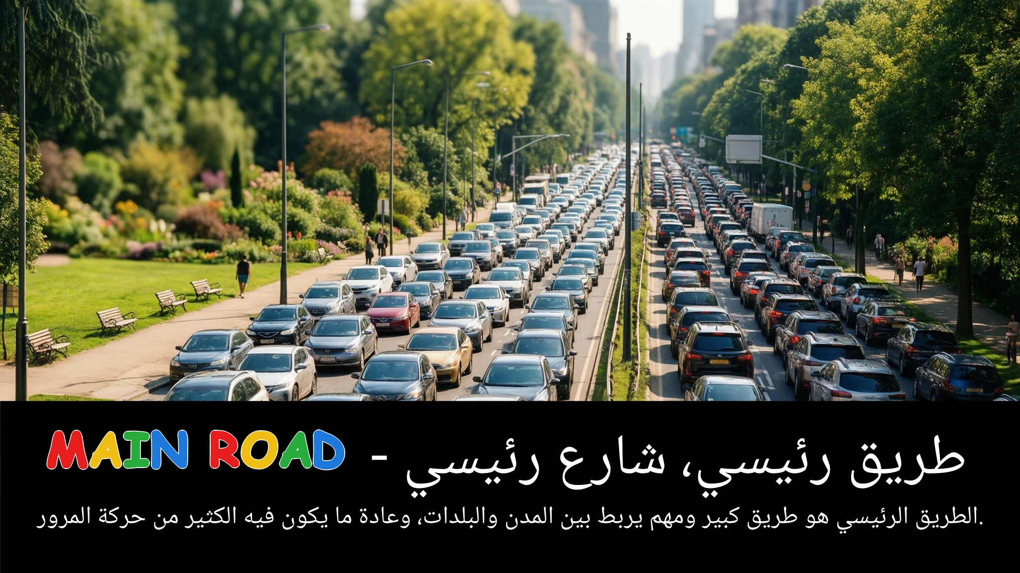 Arabic Illustration for main road